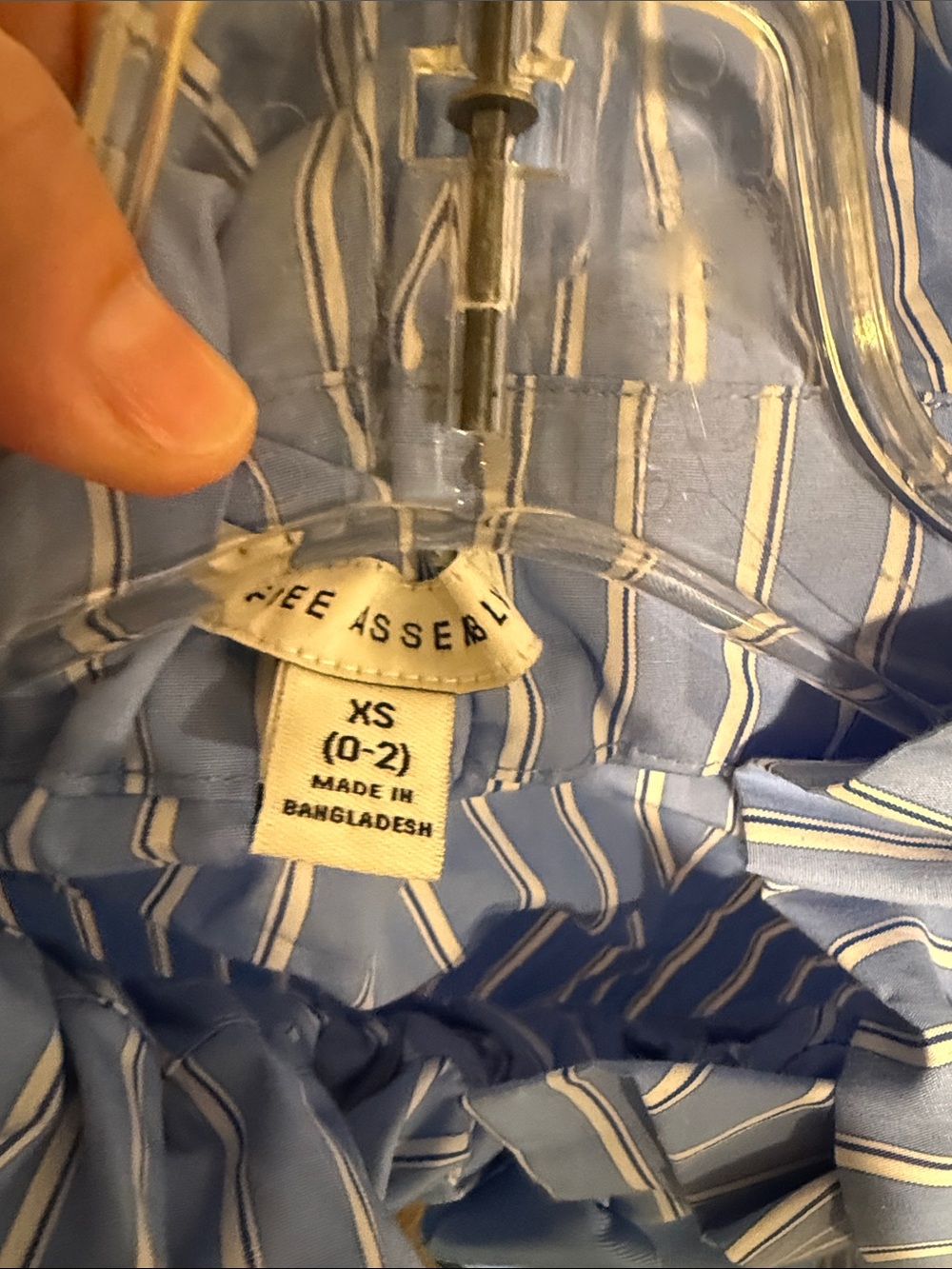 Blue Striped Bow-Tie Blouse - Picture 6 of 8